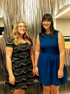 Heather Odell (left) and Haley Bertram (right) triumphant after their AIA talk last Tuesday.